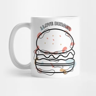 i love burger design Mug